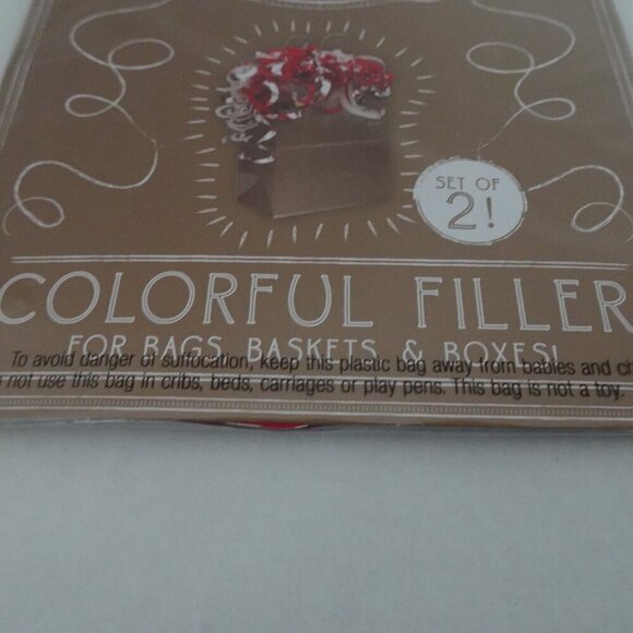 Gift Bag Filler No Mess Reusable For FOUR Bags Baskets Boxes Red White Silver - Picture 4 of 10